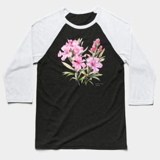 Botanica letalis - Oleander, beautiful flower, Botanical Baseball T-Shirt